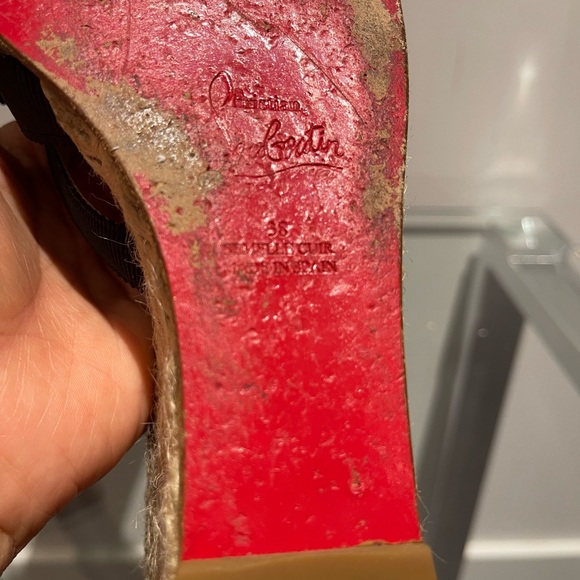 Christian Louboutin. Tiburon wedge espadrilles. Size 38 - Picture 3 of 3